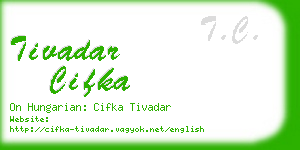 tivadar cifka business card